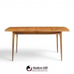broyhill brasilia mid century dining table with 3 leaves