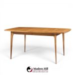 broyhill brasilia mid century dining table with 3 leaves