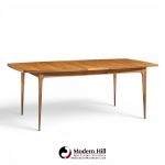 broyhill brasilia mid century dining table with 3 leaves