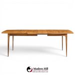 broyhill brasilia mid century dining table with 3 leaves