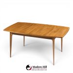 broyhill brasilia mid century dining table with 3 leaves