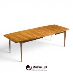 broyhill brasilia mid century dining table with 3 leaves