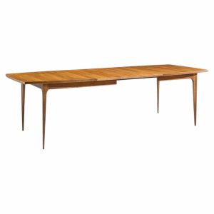 broyhill brasilia mid century dining table with 3 leaves