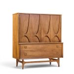broyhill brasilia mid century walnut gentlemans chest