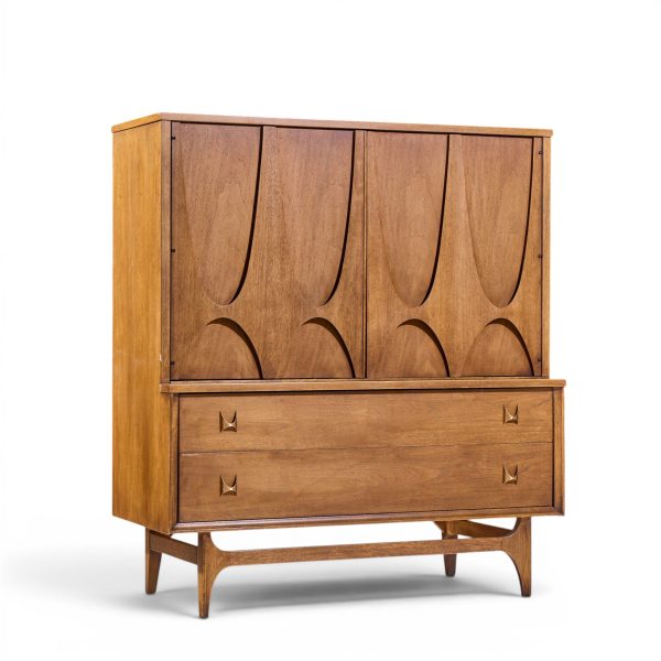 broyhill brasilia mid century walnut gentlemans chest