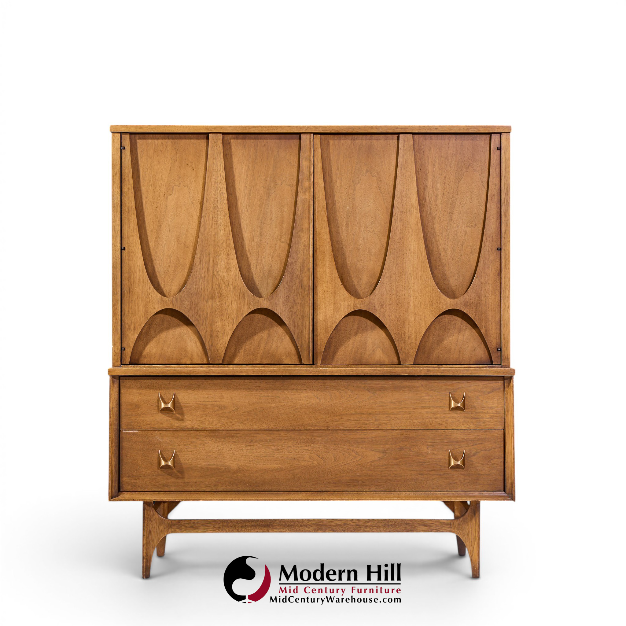 broyhill brasilia mid century walnut gentlemans chest
