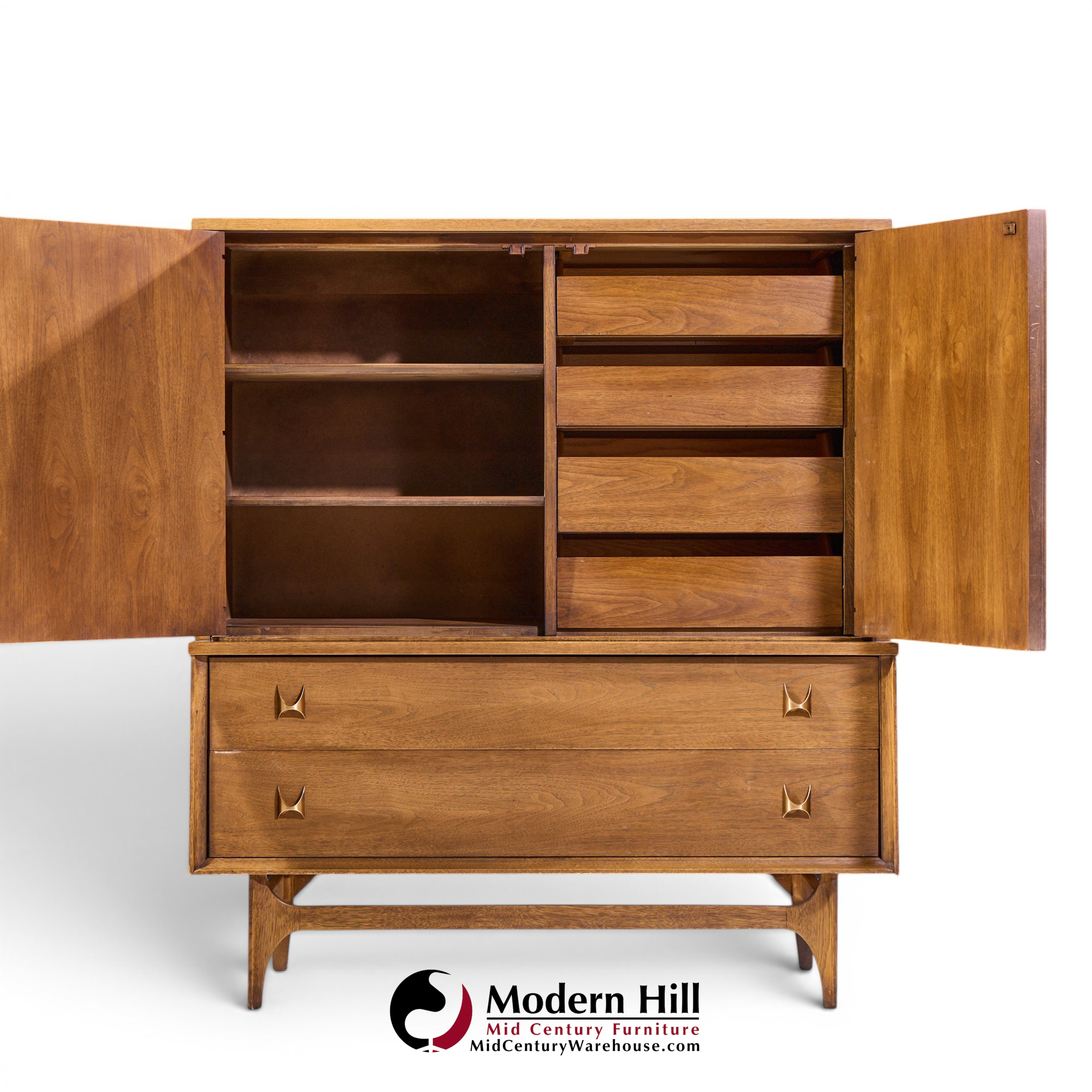 broyhill brasilia mid century walnut gentlemans chest