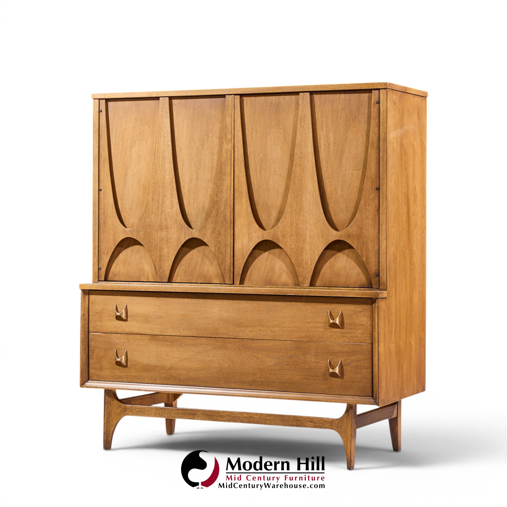 broyhill brasilia mid century walnut gentlemans chest