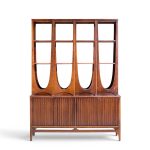 broyhill brasilia mid century walnut room divider