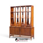 broyhill brasilia mid century walnut room divider