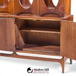 broyhill brasilia mid century walnut room divider