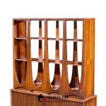 broyhill brasilia mid century walnut room divider