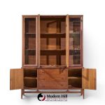 broyhill brasilia mid century walnut and brass credenza and hutch