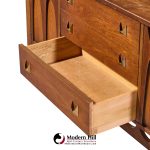 broyhill brasilia mid century walnut and brass credenza and hutch