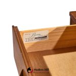 broyhill brasilia mid century walnut and brass lowboy 9 drawer dresser