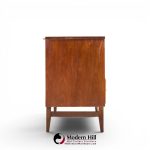 broyhill brasilia mid century walnut and brass lowboy 9 drawer dresser