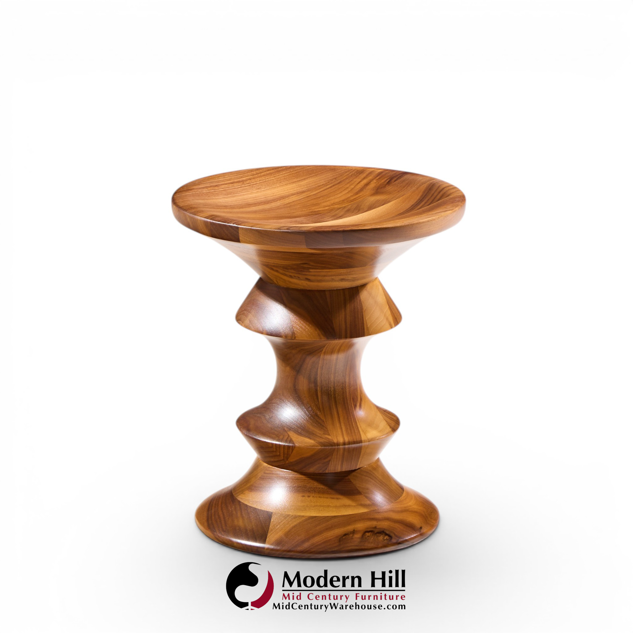 charles & ray eames for herman miller mid century walnut time life stool