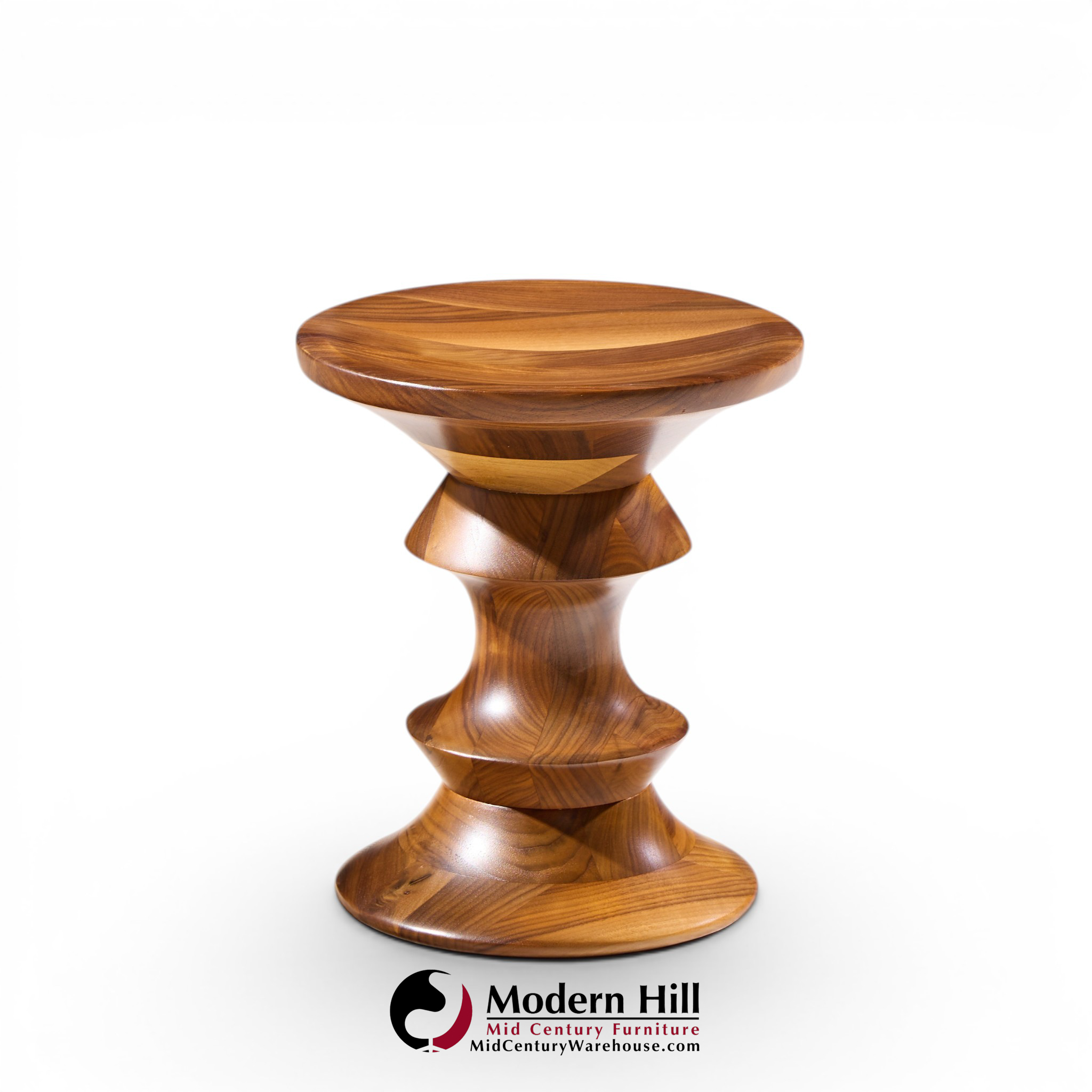 charles & ray eames for herman miller mid century walnut time life stool