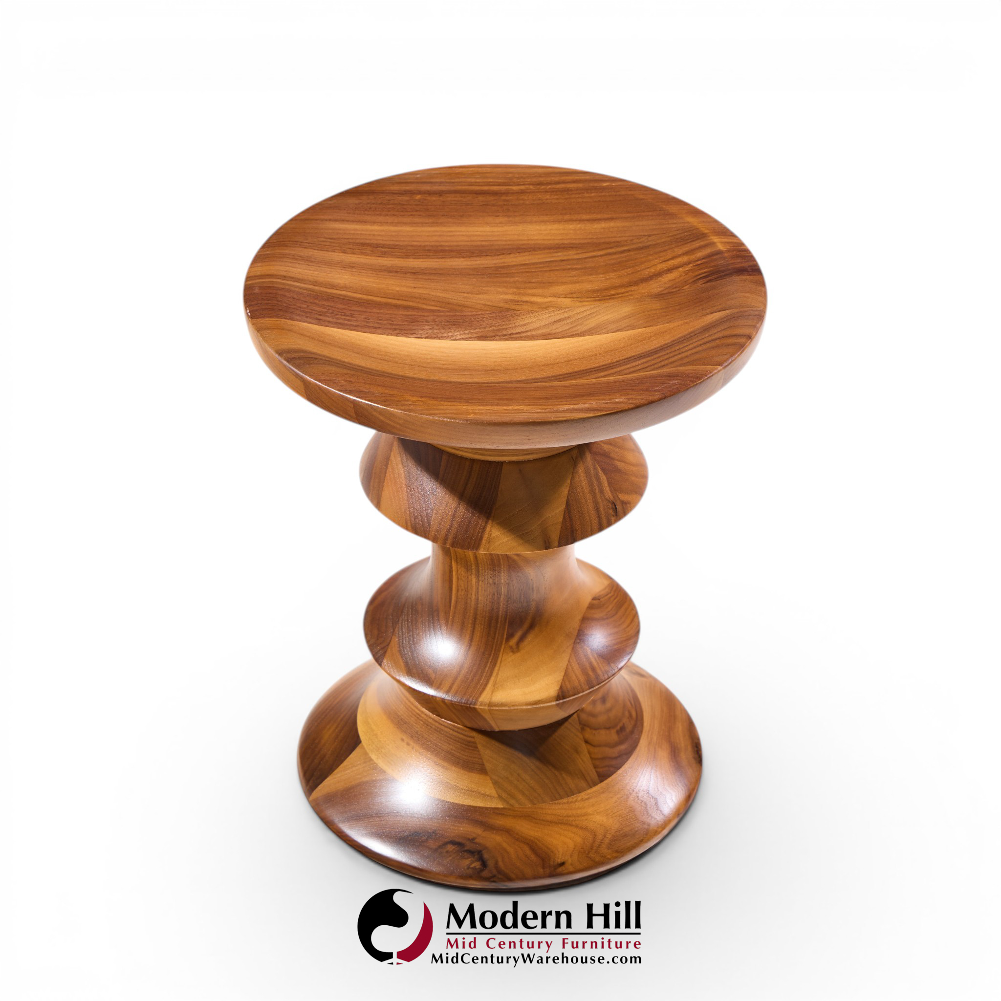 charles & ray eames for herman miller mid century walnut time life stool