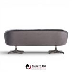 chromcraft mid century tufted sofa