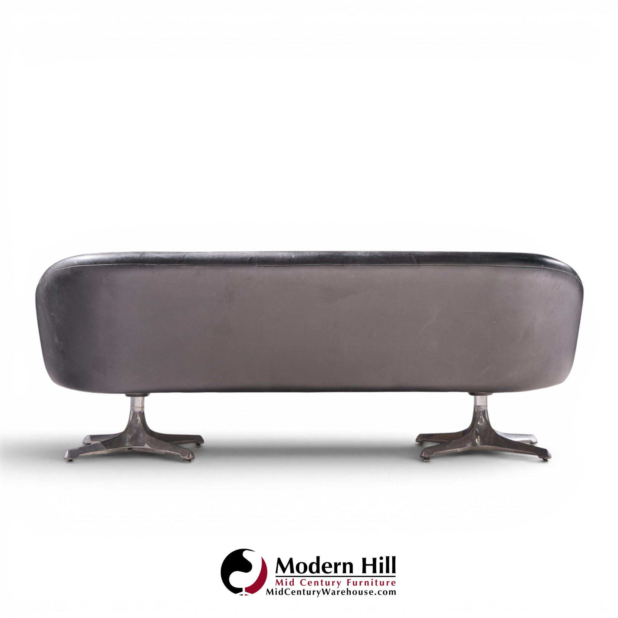 chromcraft mid century tufted sofa