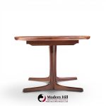 dyrlund style mid century danish rosewood expanding dining table with 2 leaves
