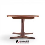 dyrlund style mid century danish rosewood expanding dining table with 2 leaves