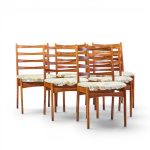 dyrlund style mid century rosewood dining chairs- set of 6
