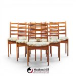 dyrlund style mid century rosewood dining chairs- set of 6