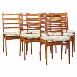 dyrlund style mid century rosewood dining chairs - set of 6
