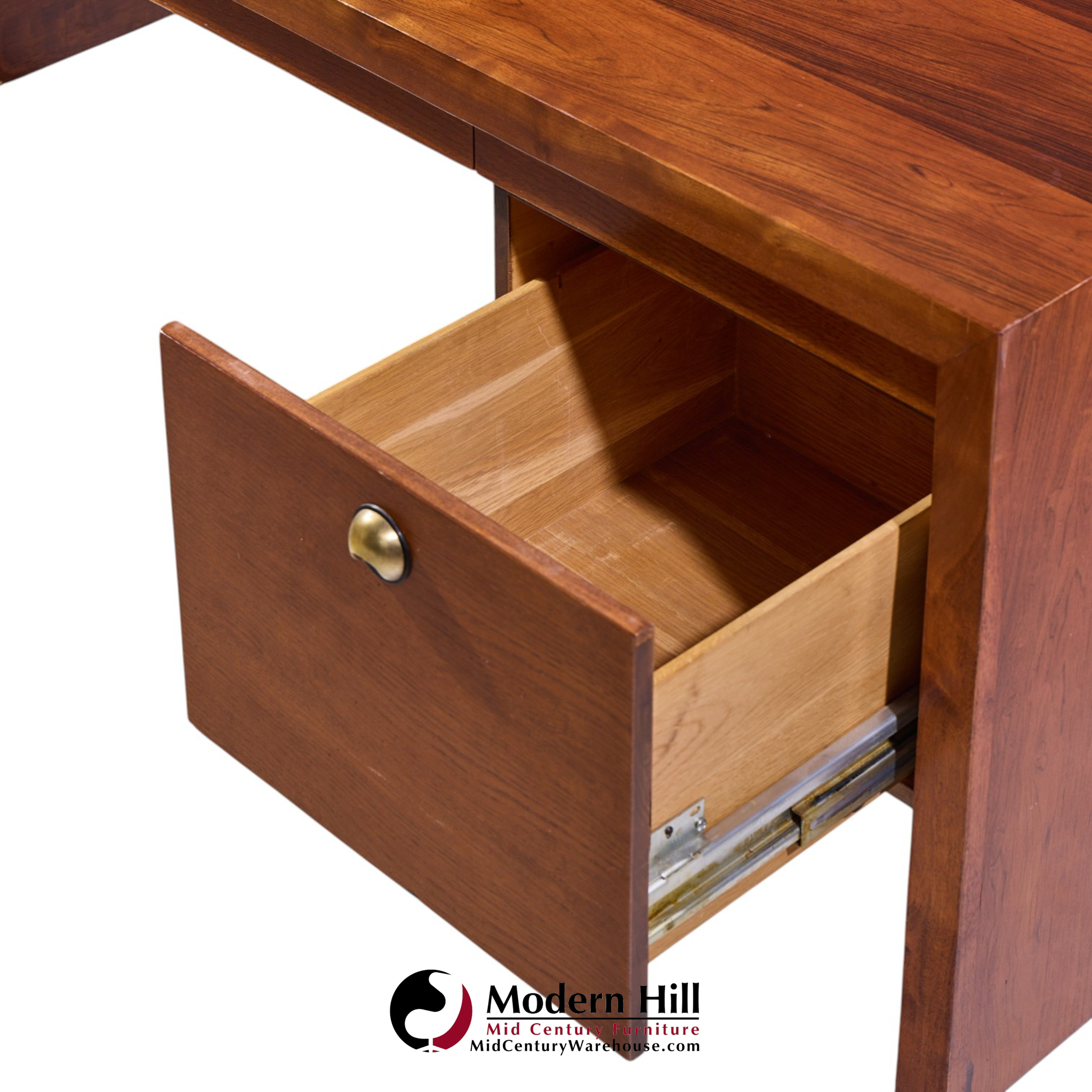 edward wormley for dunbar mid century rosewood and brass executive desk