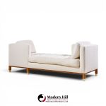 edward wormley for dunbar style mid century tête-à-tête sofa