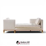 edward wormley for dunbar style mid century tête-à-tête sofa