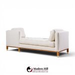 edward wormley for dunbar style mid century tête-à-tête sofa