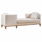 edward wormley for dunbar style mid century tête-à-tête sofa