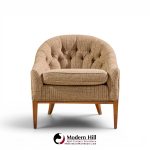 erwin lambeth style mid century walnut lounge chairs - pair