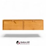 florence knoll 121w mid century birch hanging credenza
