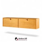 florence knoll 121w mid century birch hanging credenza