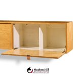 florence knoll 121w mid century birch hanging credenza