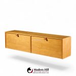 florence knoll 121w mid century birch hanging credenza