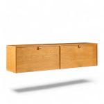 florence knoll 121w mid century birch hanging credenza