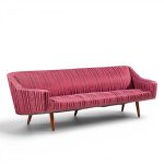 georg thams mid century danish teak curved sofa