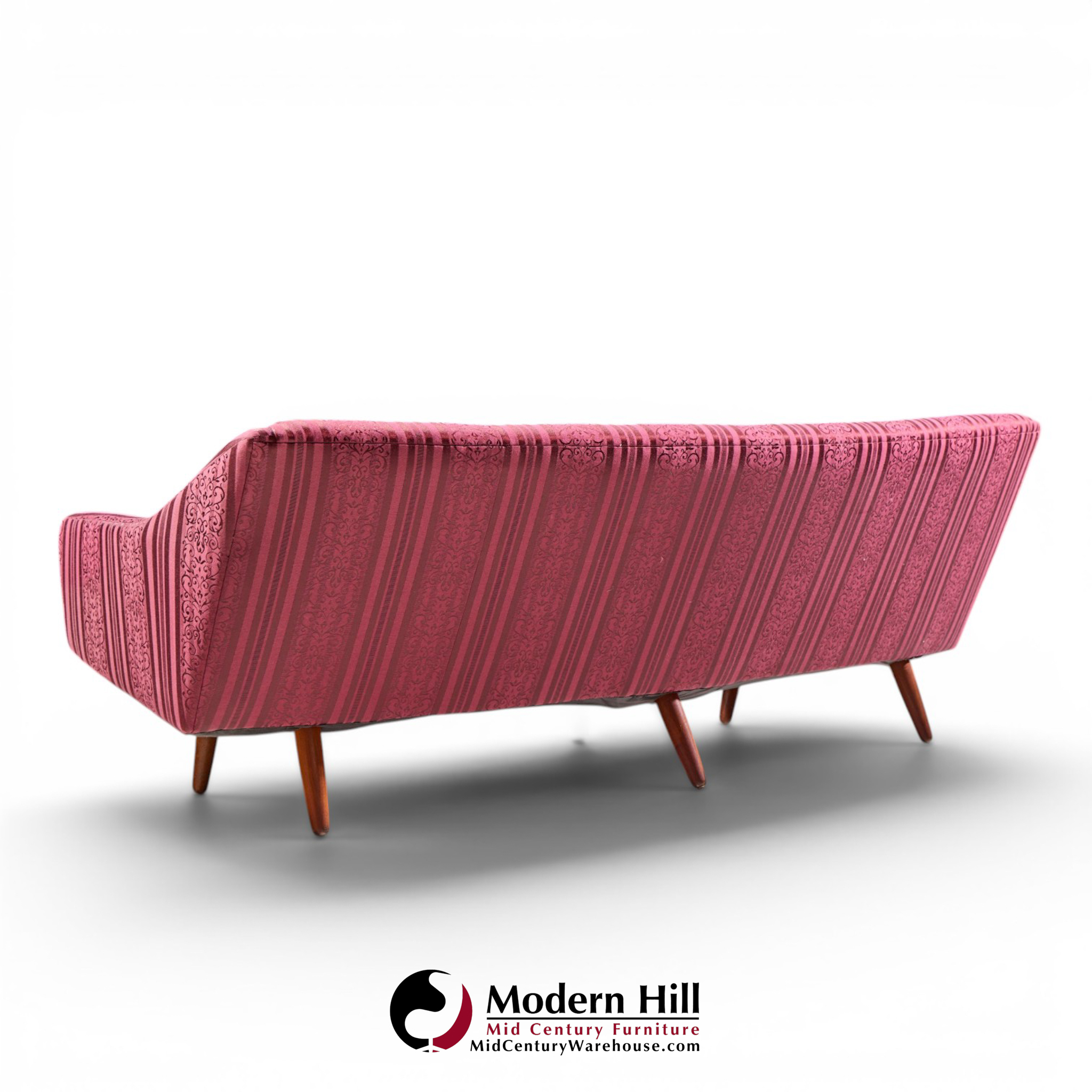 georg thams mid century danish teak curved sofa