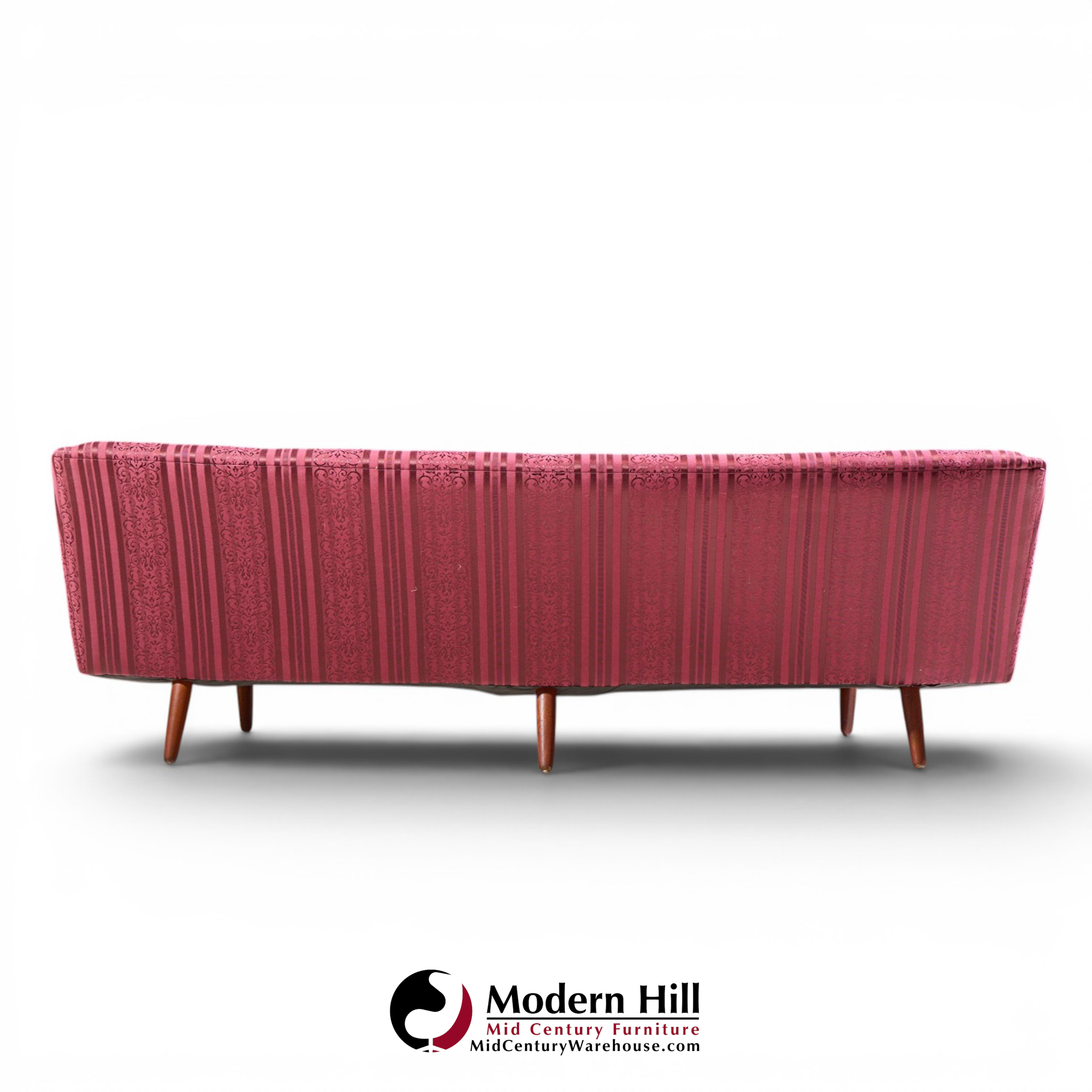 georg thams mid century danish teak curved sofa