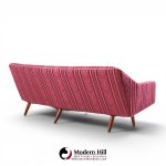 georg thams mid century danish teak curved sofa