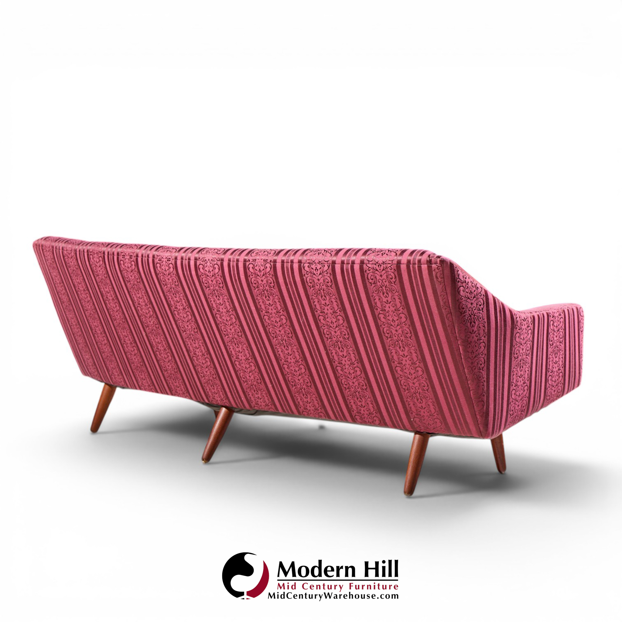 georg thams mid century danish teak curved sofa