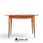 gio ponti for singer & sons model 2135 mid century walnut expanding dining table with 4 leaves