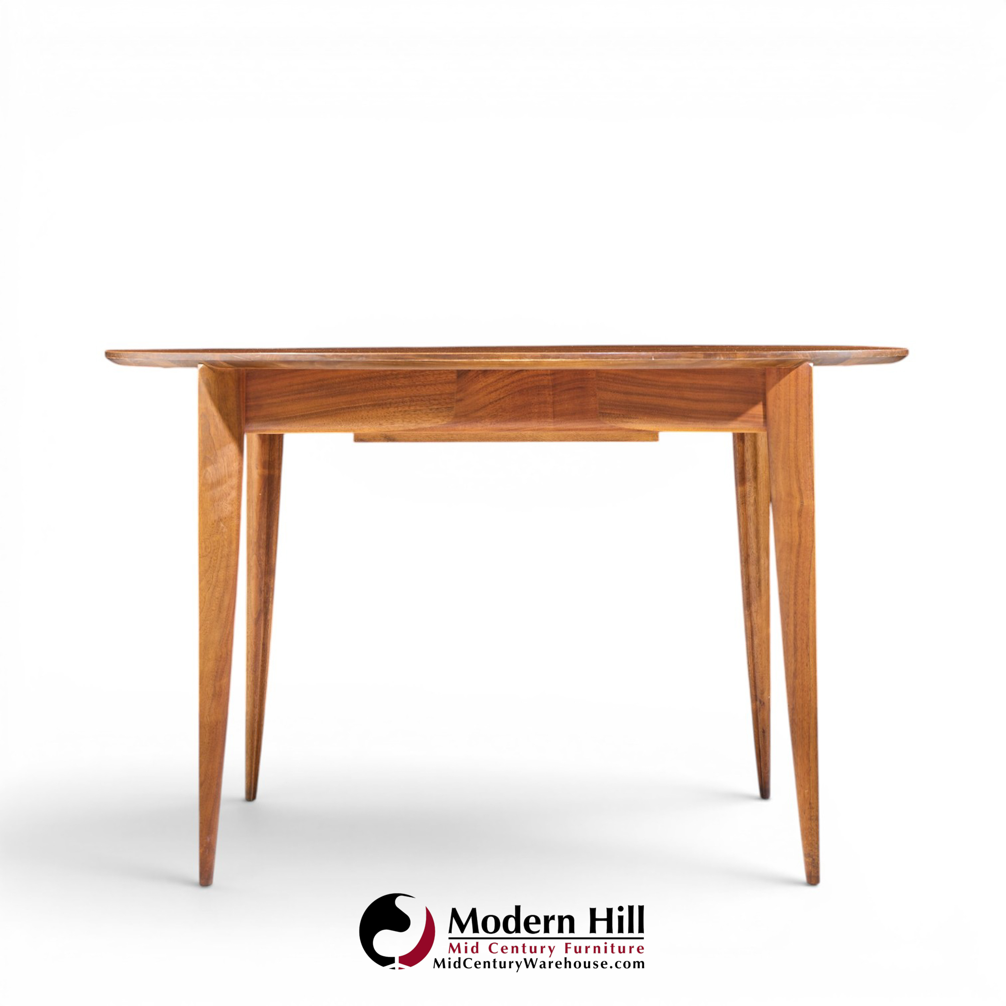 gio ponti for singer & sons model 2135 mid century walnut expanding dining table with 4 leaves