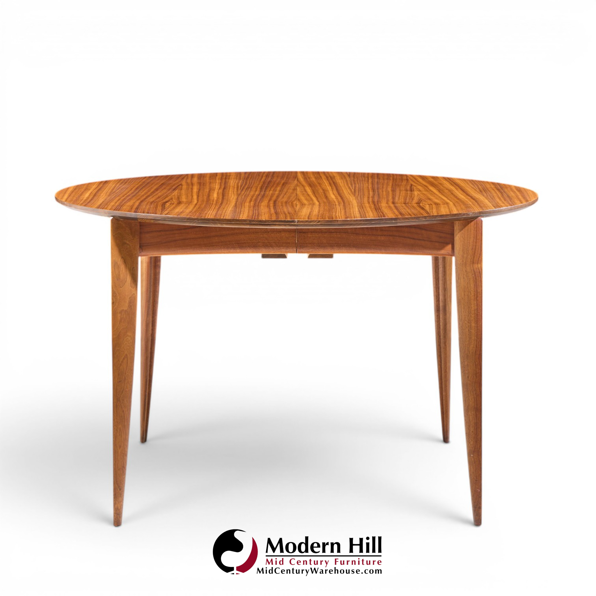 gio ponti for singer & sons model 2135 mid century walnut expanding dining table with 4 leaves