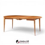 gio ponti for singer & sons model 2135 mid century walnut expanding dining table with 4 leaves